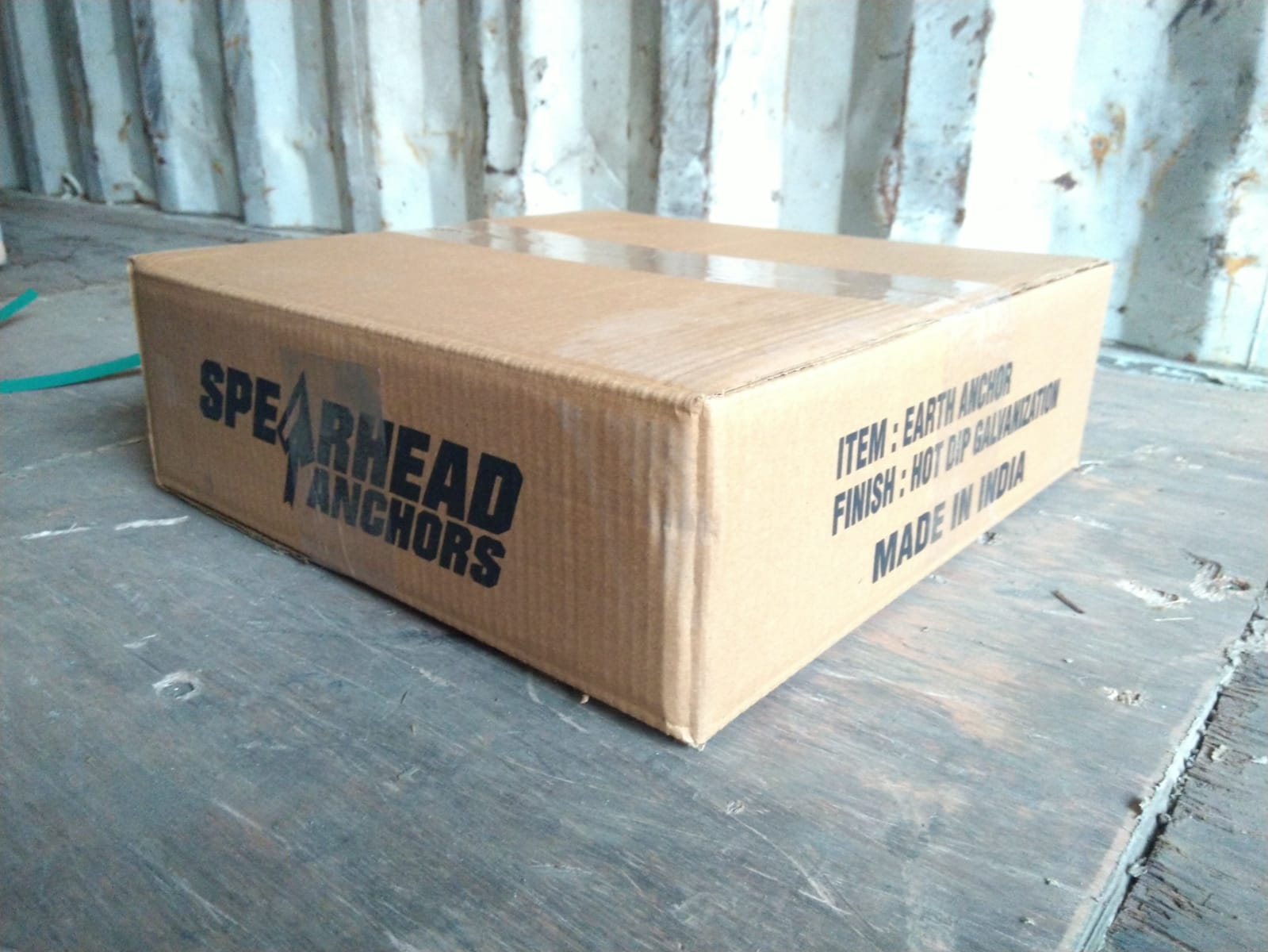 Spearhead Anchors branded export carton